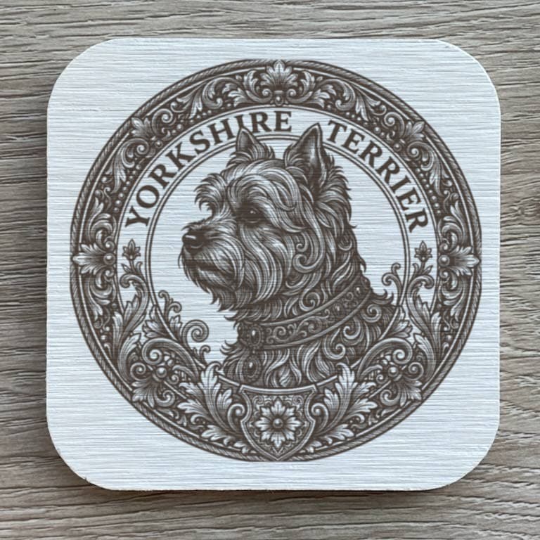 Yorkshire terrier Renaissance Portrait Coaster Set