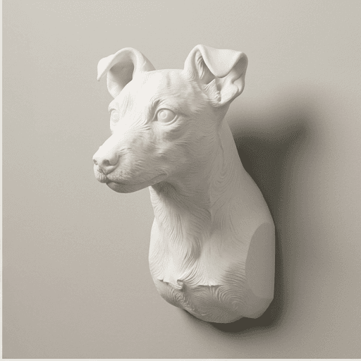 Italian greyhound Renaissance Portrait Wall Relief 2