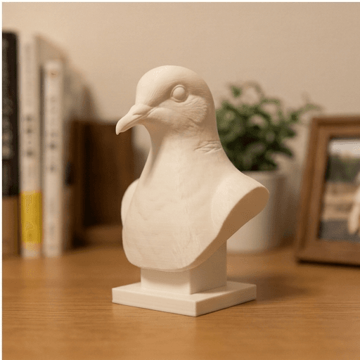 Ringneck dove Renaissance Portrait Bust Sculpture