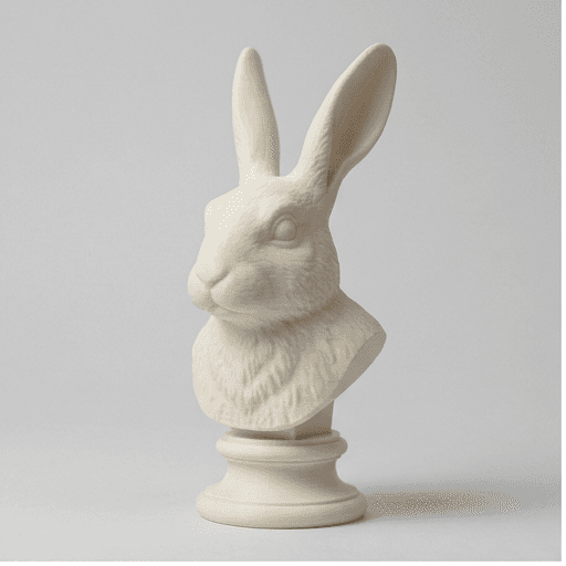 Dutch rabbit Renaissance Portrait Bust Sculpture 3