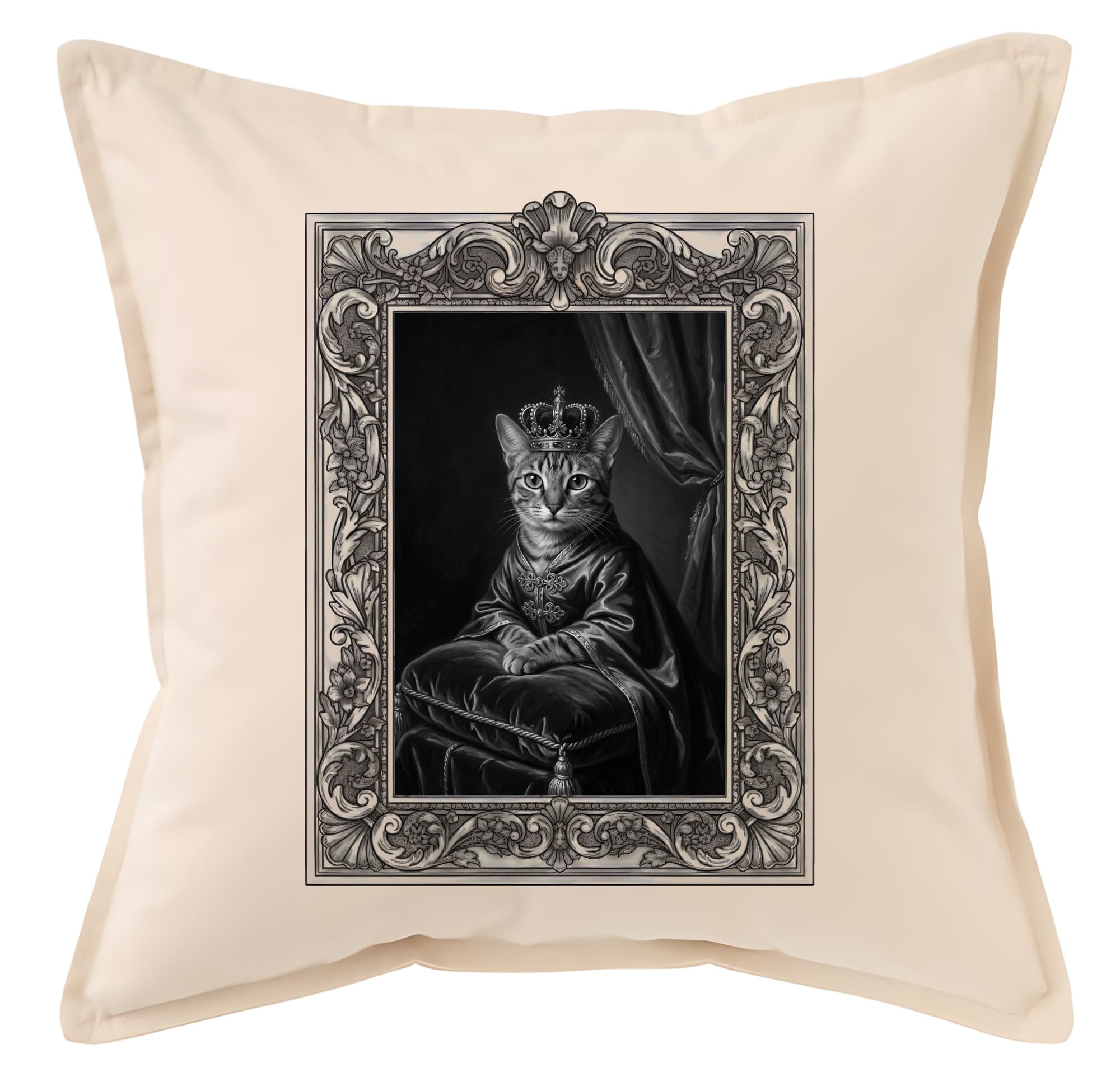 Singapura Renaissance Portrait Throw Cushion (Framed Design)