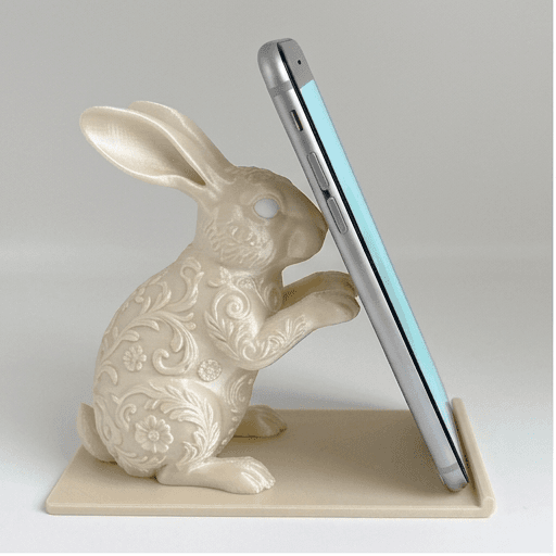 イングリッシュロップのルネサンス肖像画スマホスタンド(シルクホワイト)