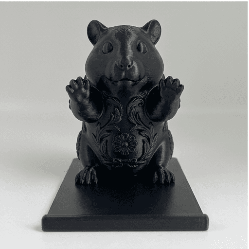 Panda hamster Renaissance Portrait Phone Stand (Silky Black) 3