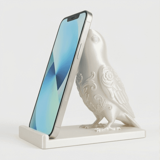 マメルリハのルネサンス肖像画スマホスタンド(シルクホワイト)