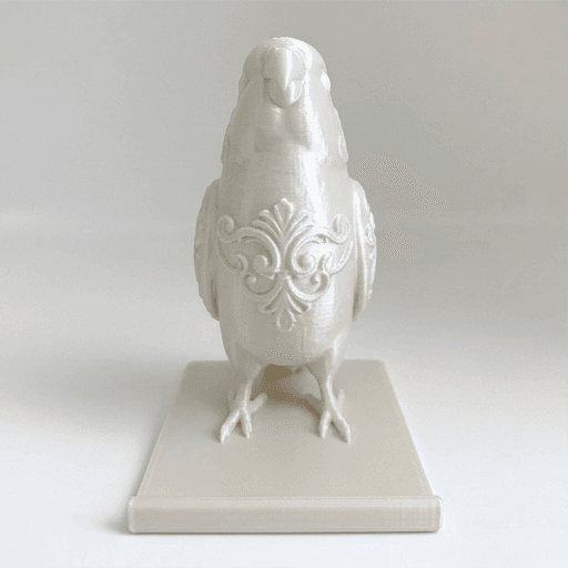 Lineolated Parakeet Renaissance Portrait Phone Stand (Pearl White) 3