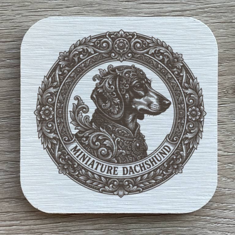 miniature dachshund Renaissance Portrait Coaster Set