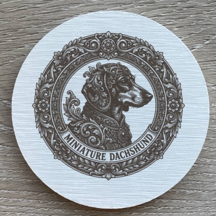 miniature dachshund Renaissance Portrait Coaster Set 2