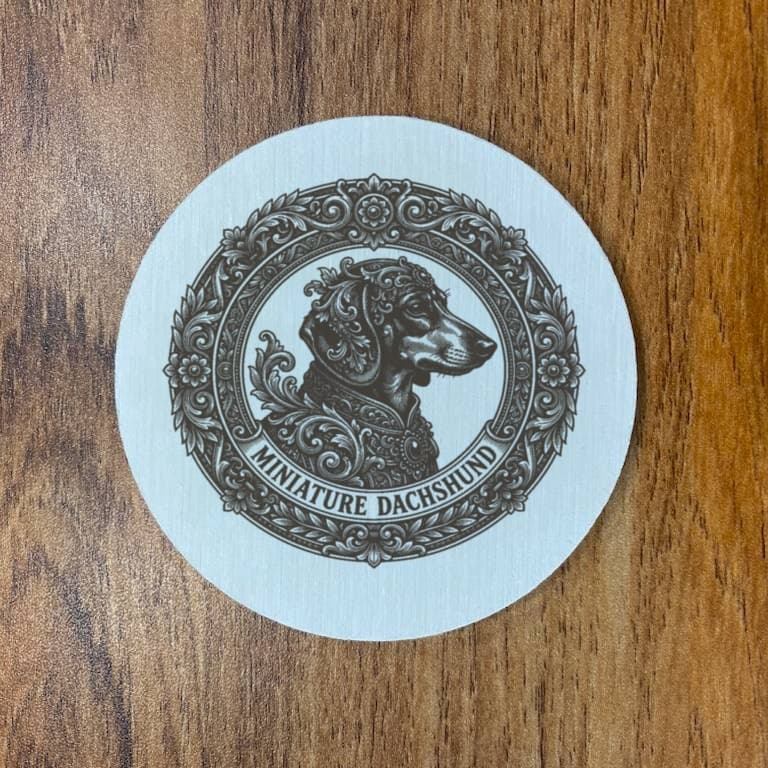 miniature dachshund Renaissance Portrait Coaster Set 3