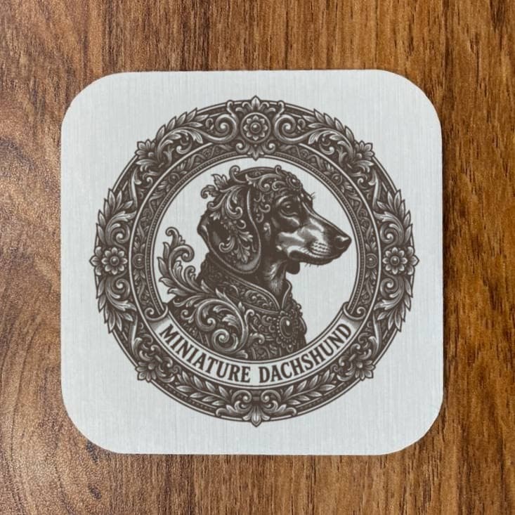 miniature dachshund Renaissance Portrait Coaster Set 4