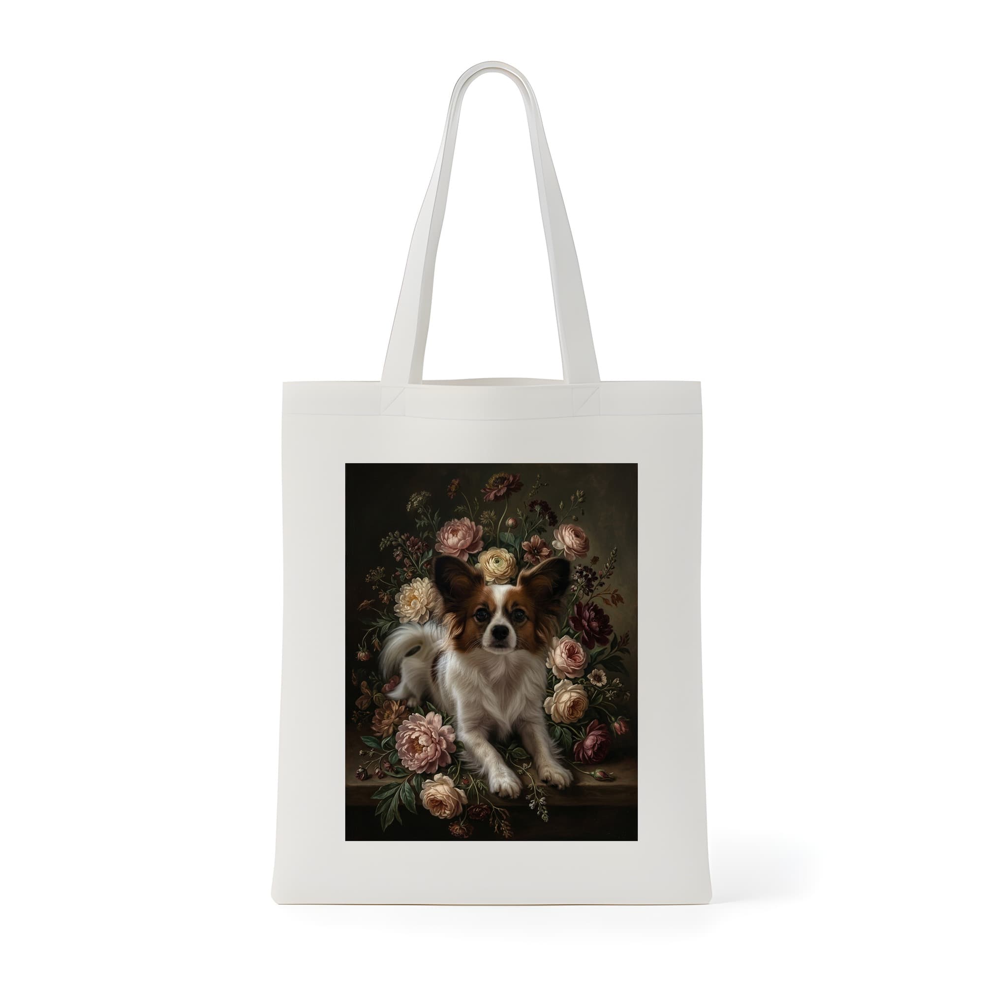 papillon Floral Oil-Painting Floral Tote Bag