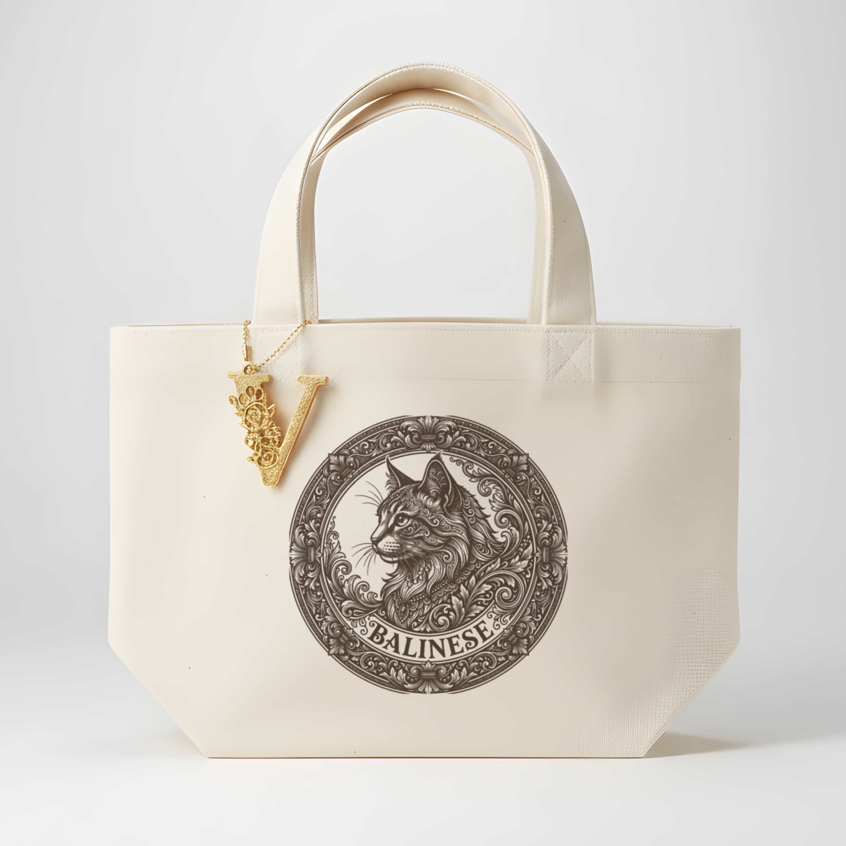 Balinese Renaissance Portrait Mini Tote Bag