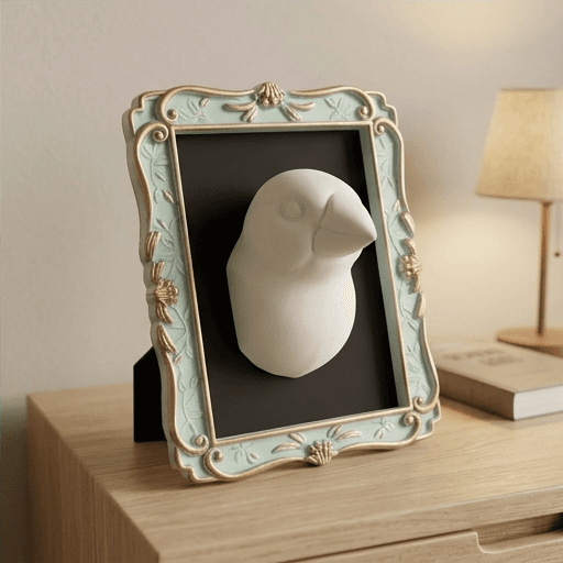 Java sparrow Renaissance Portrait Wall Relief