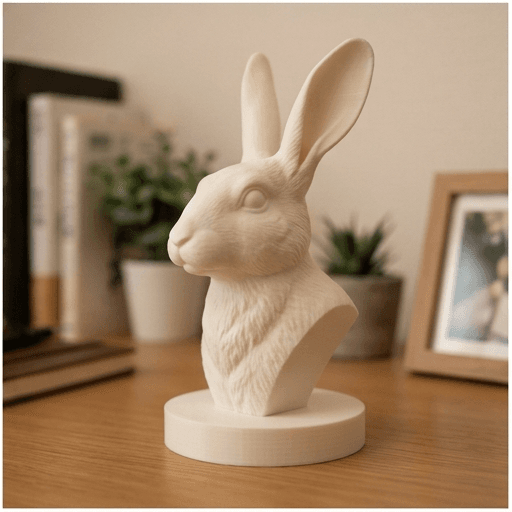 Belgian Hare Renaissance Portrait Bust Sculpture