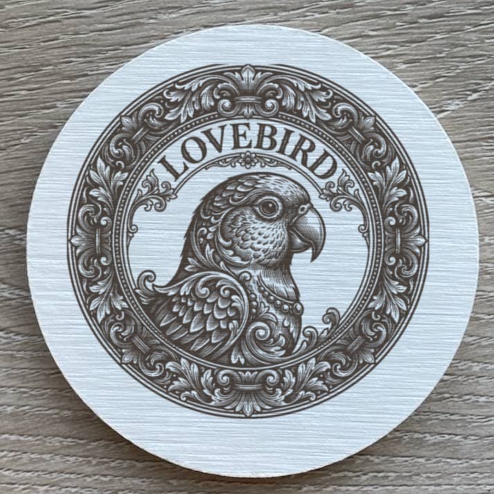 コザクラインコのルネサンス肖像画コースターセット 2