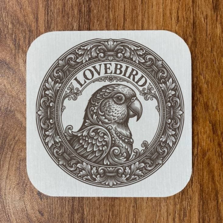 コザクラインコのルネサンス肖像画コースターセット 4