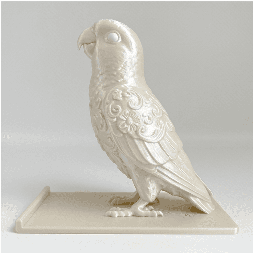 ナナイロメキシコインコのルネサンス肖像画スマホスタンド(シルクホワイト) 4