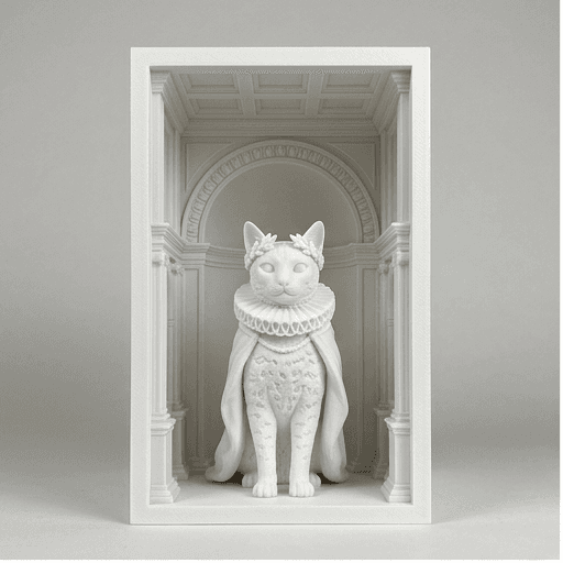 オシキャットのルネサンス肖像画ブックヌーク