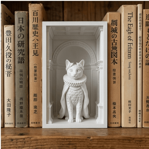オシキャットのルネサンス肖像画ブックヌーク 4