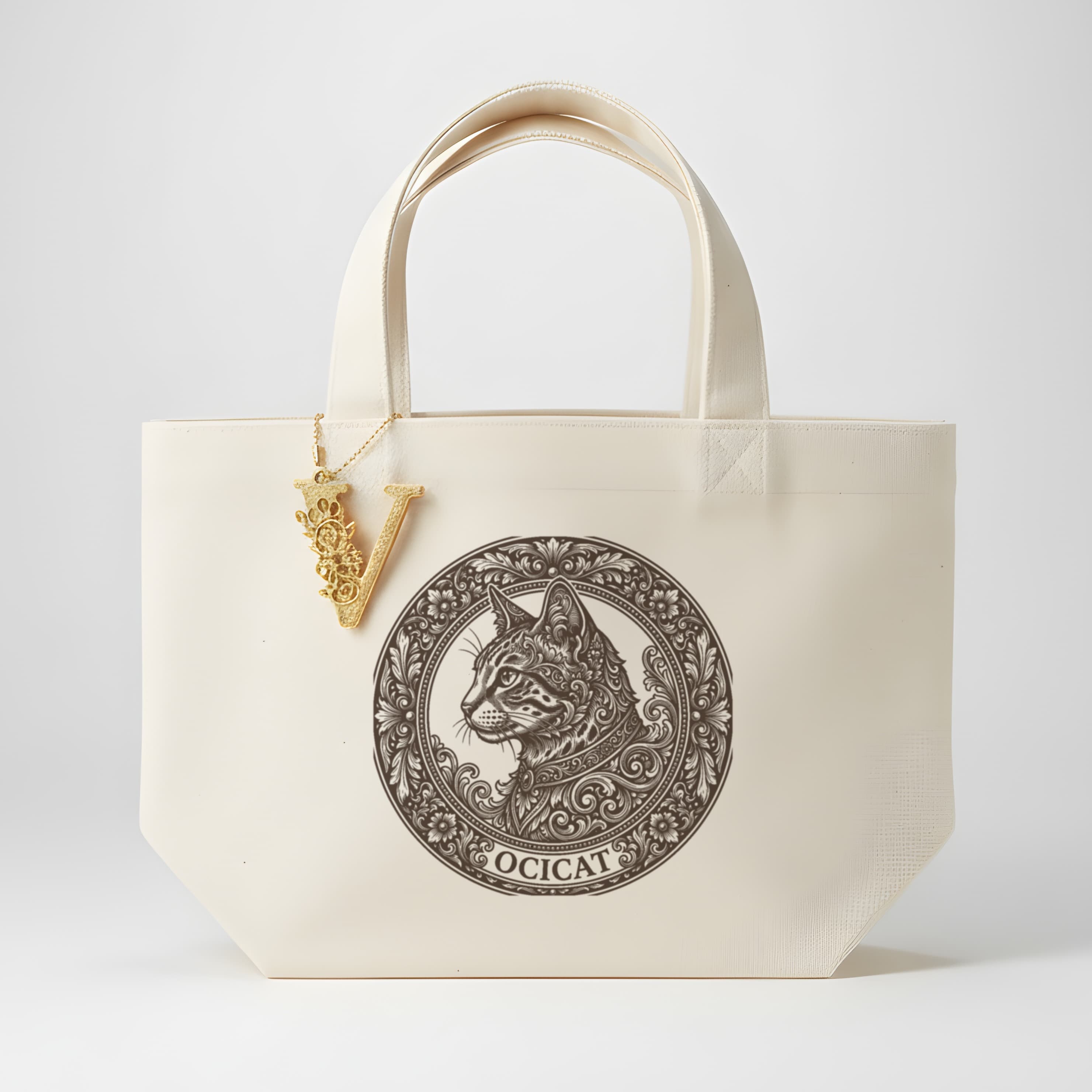 オシキャットのルネサンス肖像画ミニトートバッグ