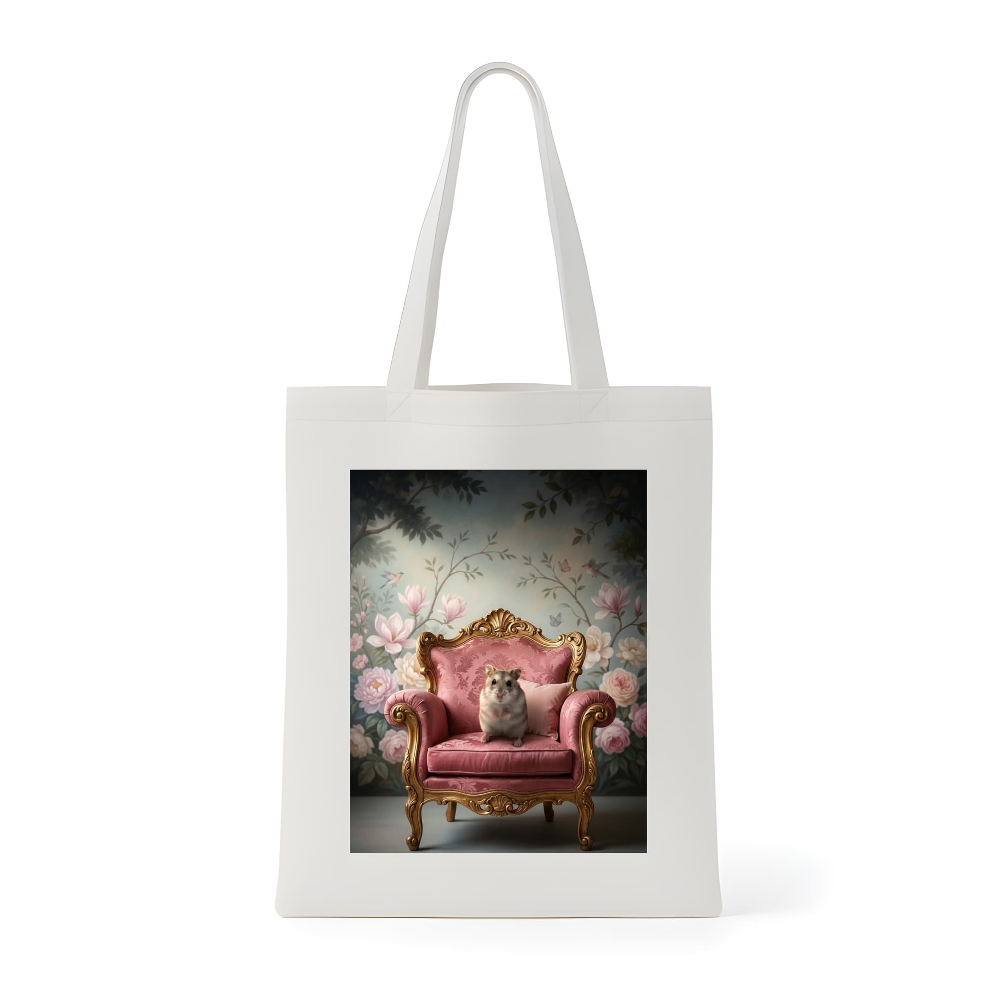 Djungarian hamster Shabby Pink Oil-Painting Rococo Tote Bag