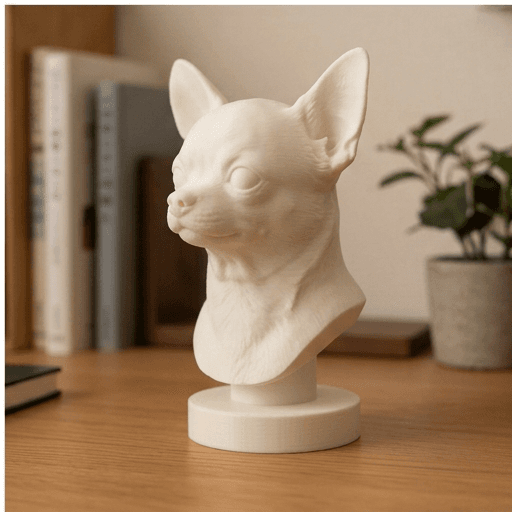 chihuahua Renaissance Portrait Bust Sculpture