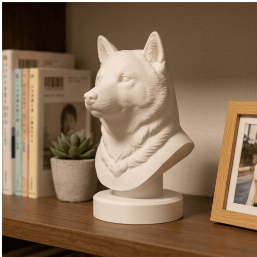 柴犬のルネサンス肖像画胸像