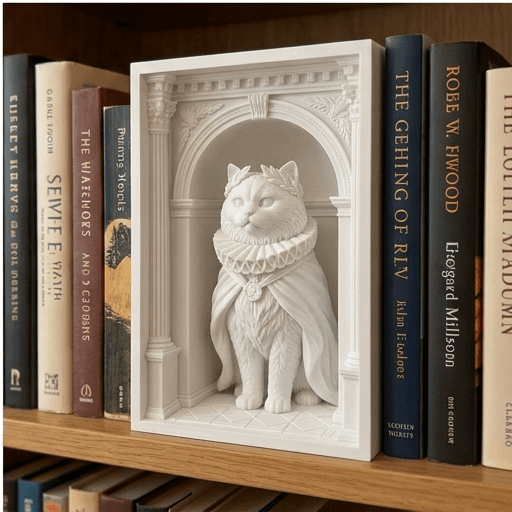 ペルシャ猫のルネサンス肖像画ブックヌーク 4