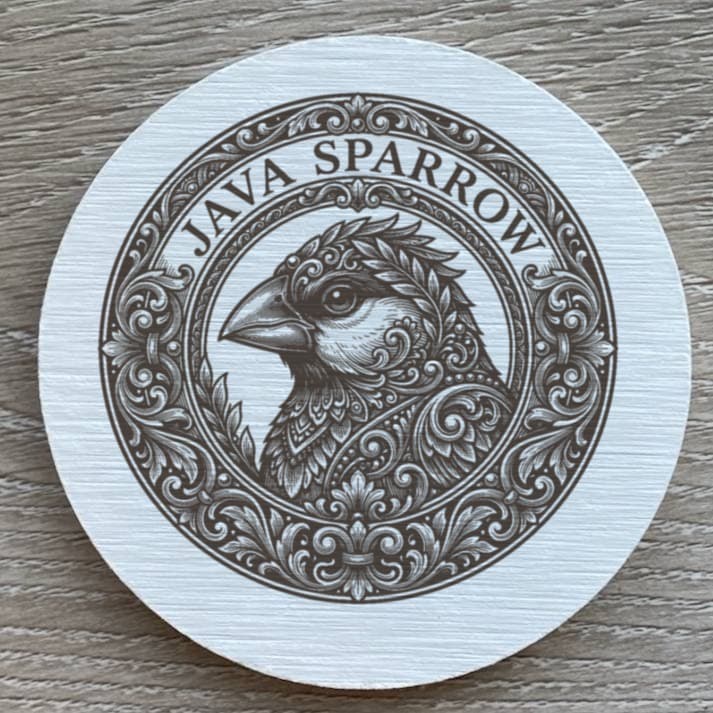 文鳥・ブンチョウのルネサンス肖像画コースターセット 2