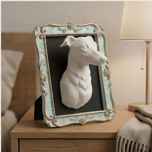 Italian greyhound Renaissance Portrait Wall Relief