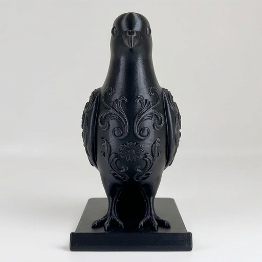 ジュズカケバトのルネサンス肖像画スマホスタンド(シルクブラック) 3