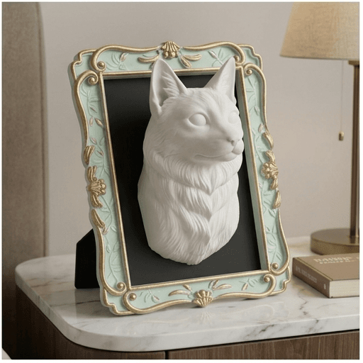 Turkish Angora Renaissance Portrait Wall Relief