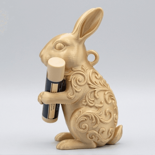 American rabbit Renaissance Portrait Lip Balm Case (Silky Gold) 2
