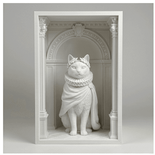 猫のルネサンス肖像画ブックヌーク