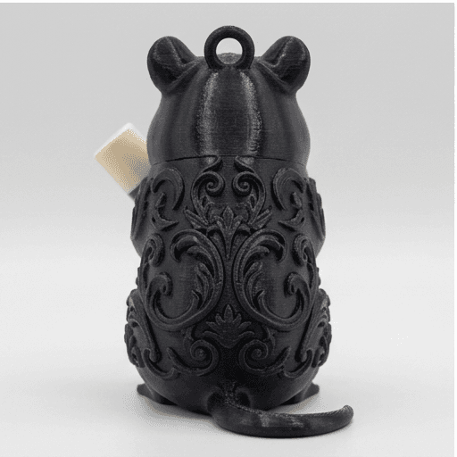 Chinese hamster Renaissance Portrait Lip Balm Case (Silky Black) 3