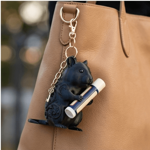 Chinese hamster Renaissance Portrait Lip Balm Case (Silky Black) 4
