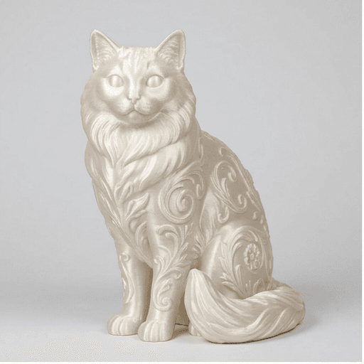 Ragdoll Renaissance Portrait Full-Body Statue (Pearl White)