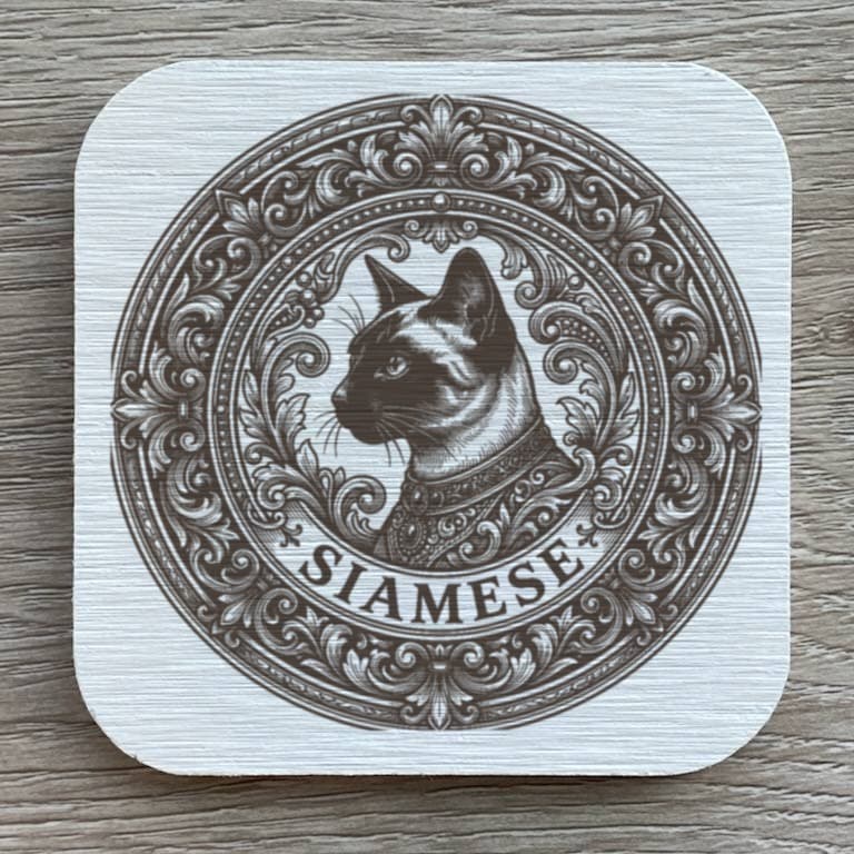 シャム猫のルネサンス肖像画コースターセット