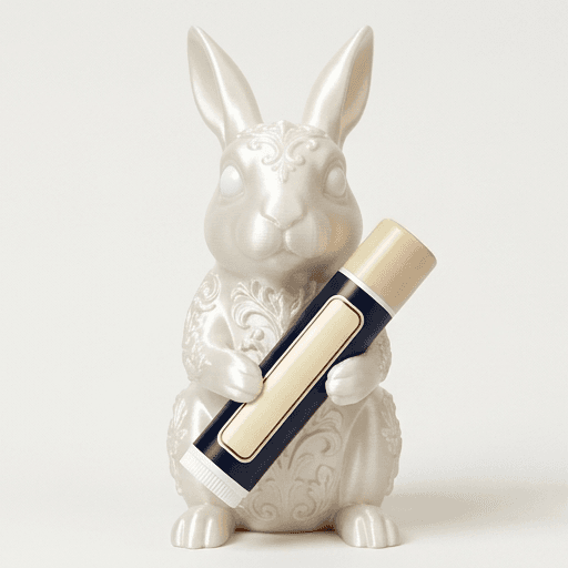 Mini Rex Renaissance Portrait Lip Balm Case (Pearl White)