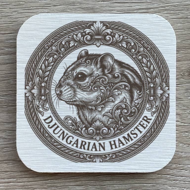 Djungarian hamster Renaissance Portrait Coaster Set