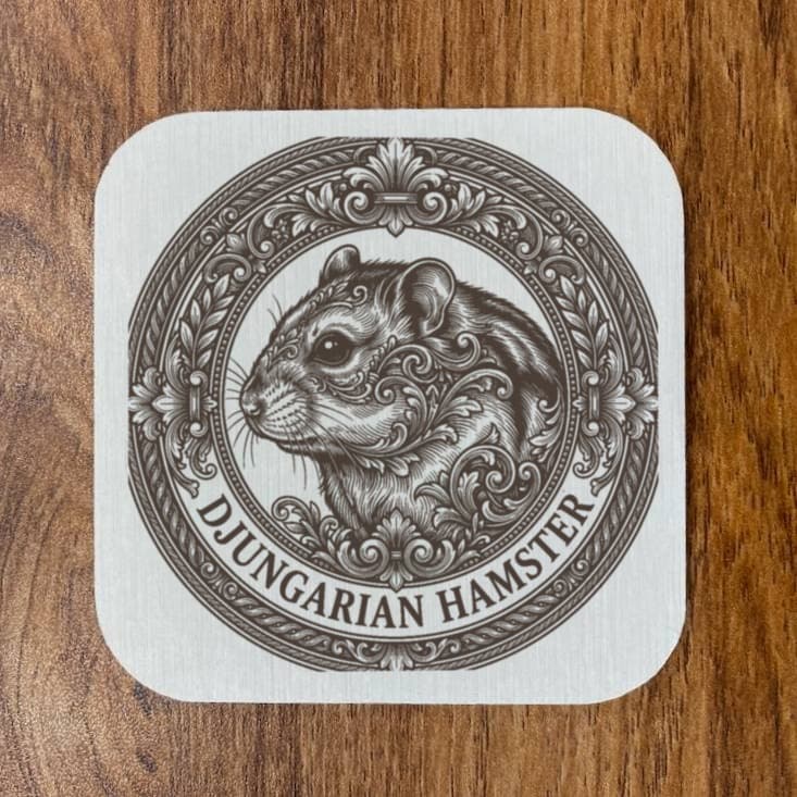 Djungarian hamster Renaissance Portrait Coaster Set 4