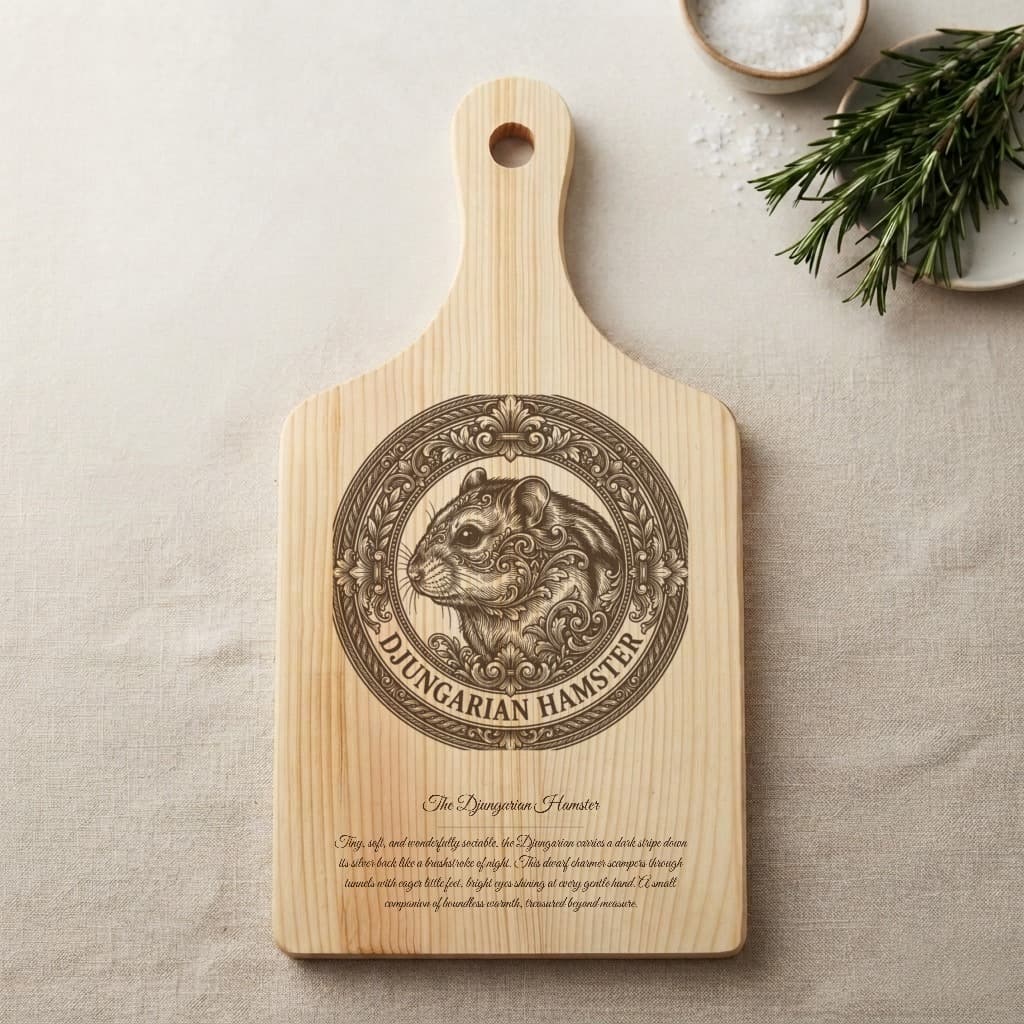Djungarian hamster Renaissance Portrait Wooden Cutting Board