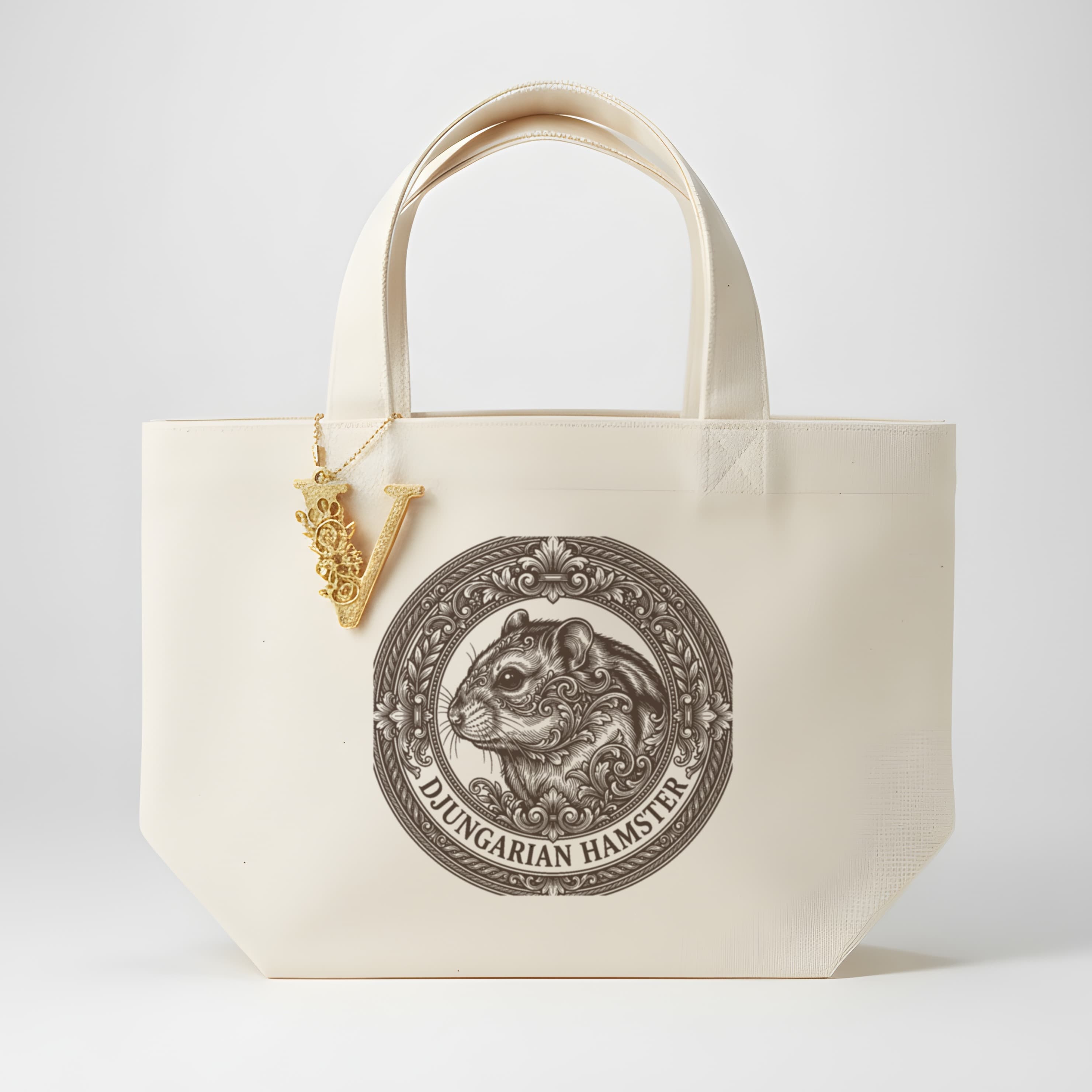 Djungarian hamster Renaissance Portrait Mini Tote Bag
