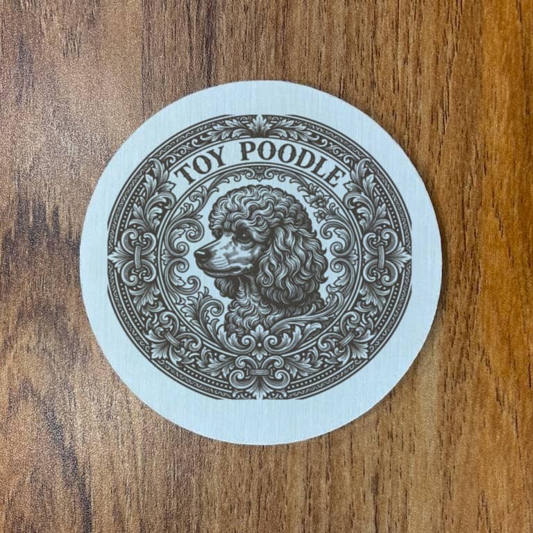 toy poodle Renaissance Portrait Coaster Set 3