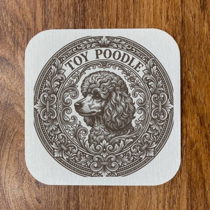 toy poodle Renaissance Portrait Coaster Set 4