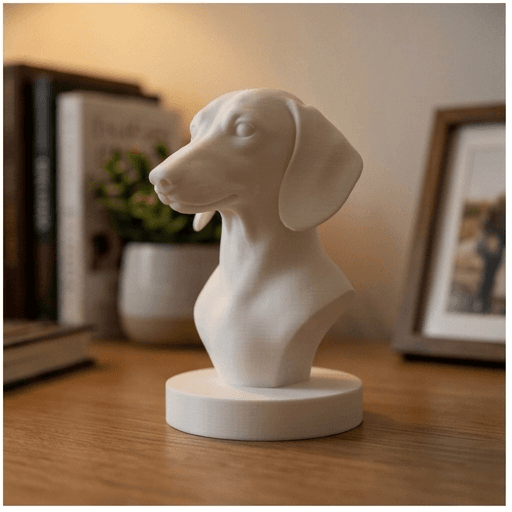 miniature dachshund Renaissance Portrait Bust Sculpture