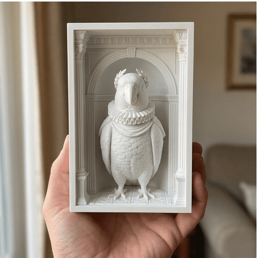 アカハラインコのルネサンス肖像画ブックヌーク 3