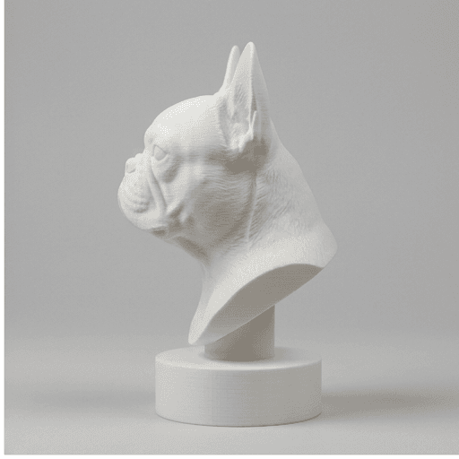 French bulldog Renaissance Portrait Bust Sculpture 4