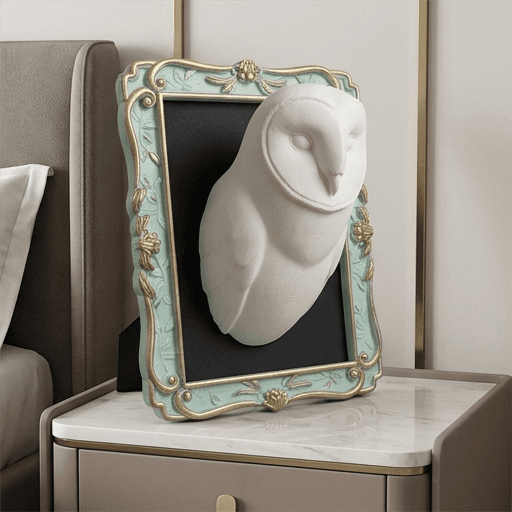 メンフクロウのルネサンス肖像画壁掛けレリーフ
