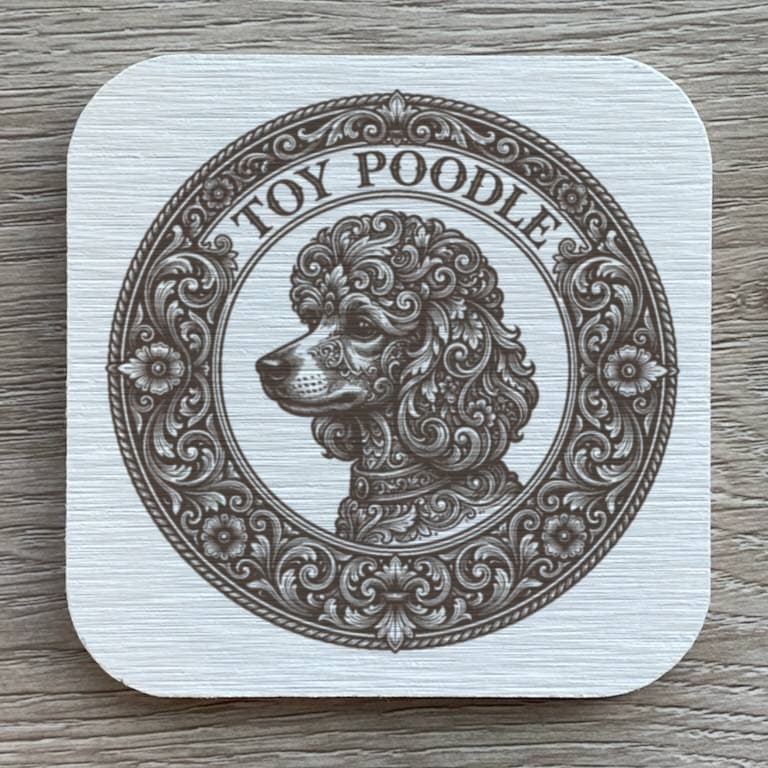 トイプードルのルネサンス肖像画コースターセット