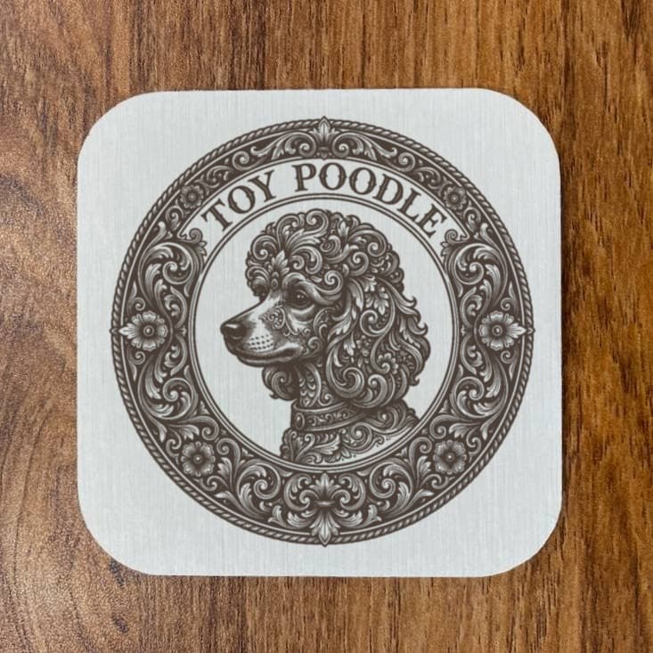 トイプードルのルネサンス肖像画コースターセット 4